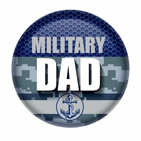 GOLDENGIFTS 2 in. Military Dad Button GO3336539